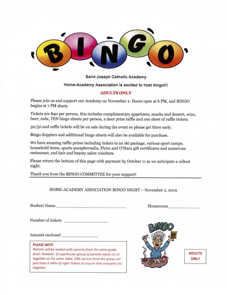 BINGO St. Joseph Catholic Academy